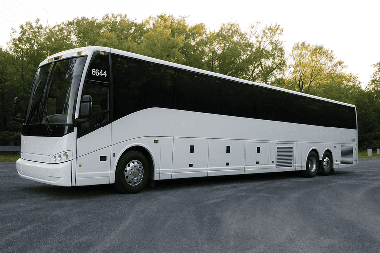 exterior of Pflugerville Charter Bus coach bus